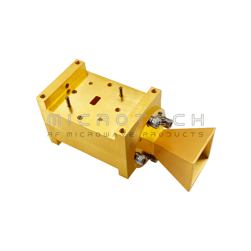 Dual Polarized Horn Antenna 15 dBi Gain 33-50GHz Frequency Range