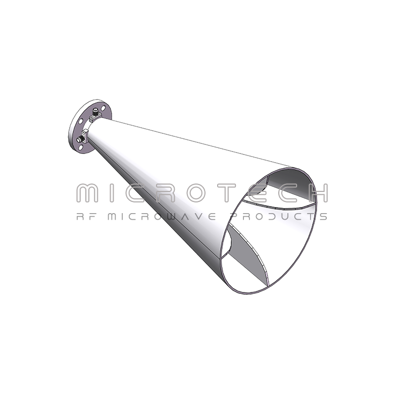 Conical Dual Polarized Horn Antenna 15 Typ. Gain, 2-18 GHz Frequency Range