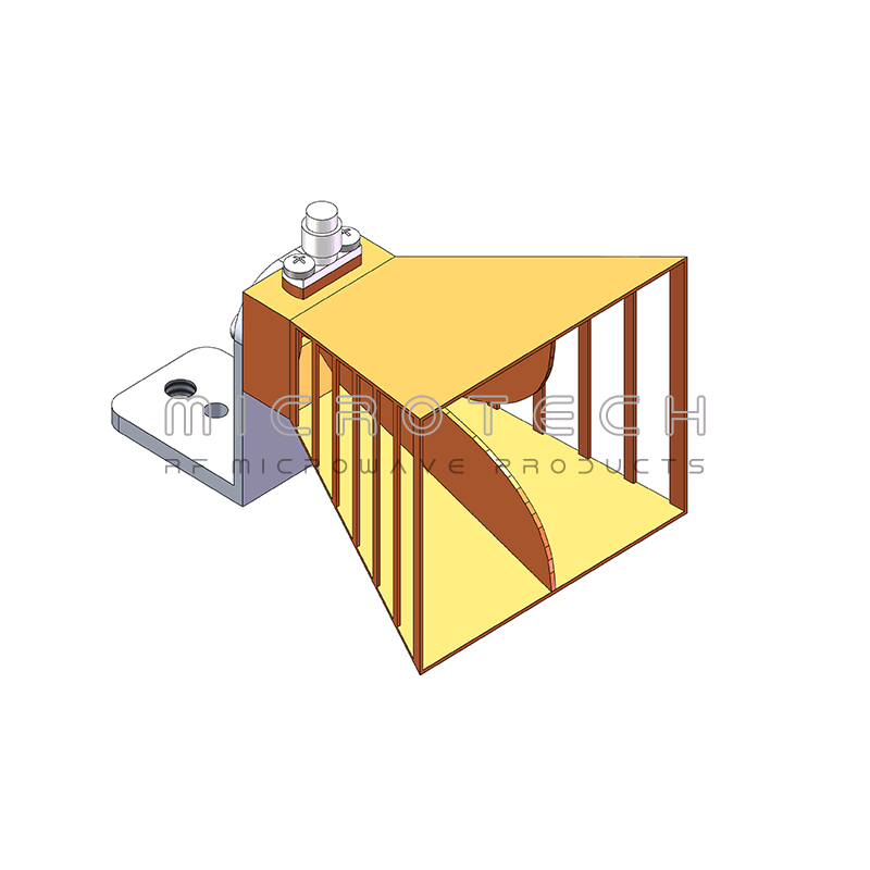 Broadband Horn Antenna 13 dBi Typ. Gain, 4-40 GHz Frequency Range