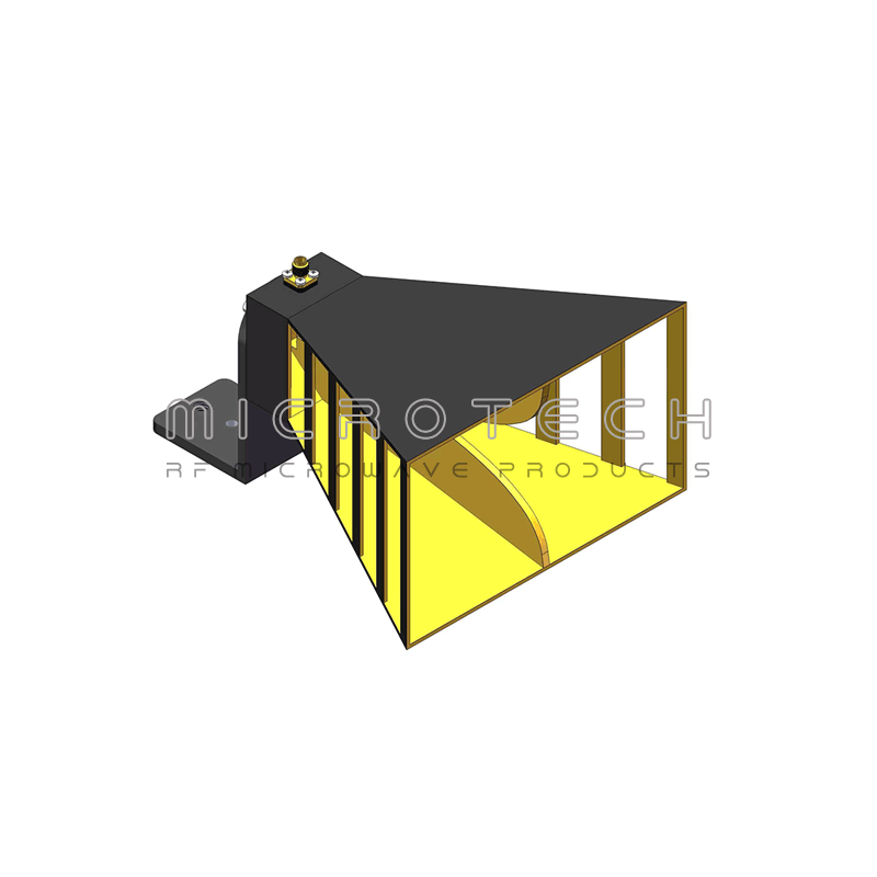 Broadband Horn Antenna 10 dBi Typ. Gain, 1-18 GHz Frequency Range