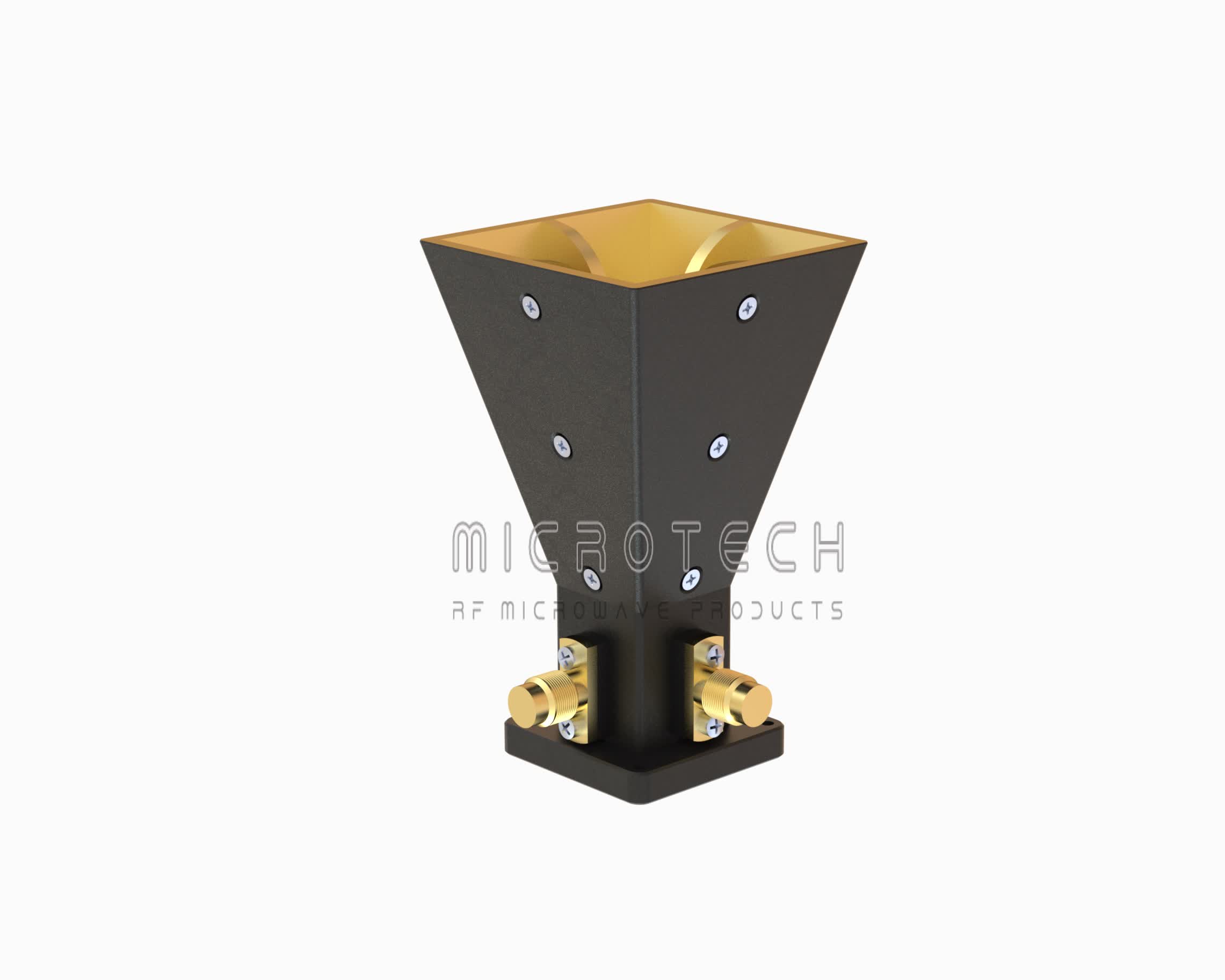 Broadband Dual Polarized Horn Antenna 15 dBi Typ. Gain, 18-40 GHz Frequency Rang