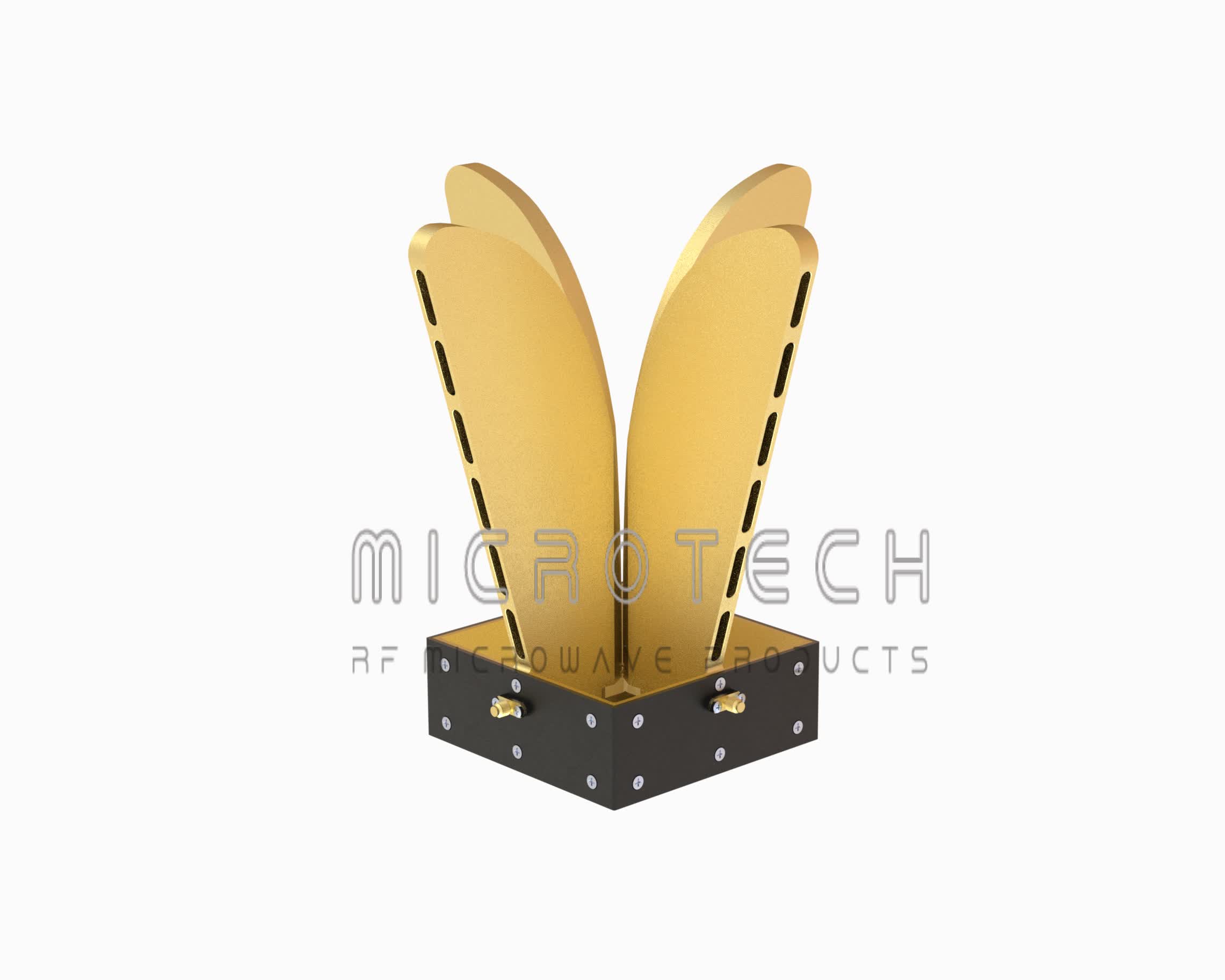 Broadband Dual Polarized Horn Antenna 6 dBi Typ. Gain, 0.8-2 GHz Frequency Range