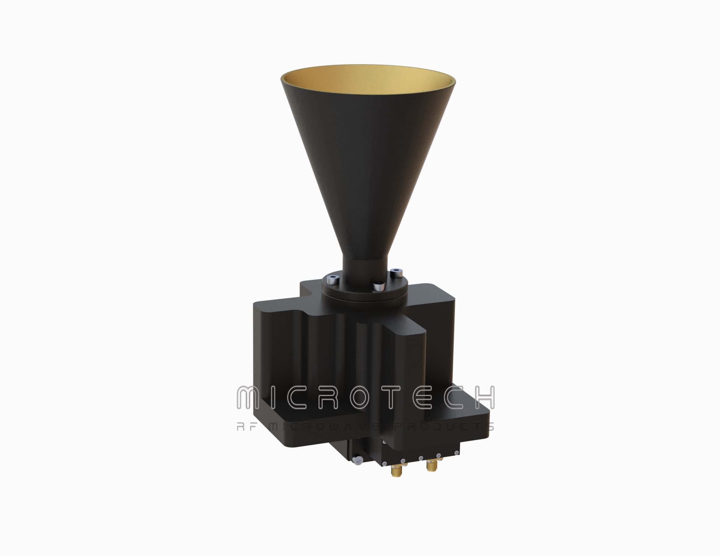 Dual Circular Polarized Horn Antenna 20dBi Typ. Gain, 10.5-14.5GHz Frequency Ran