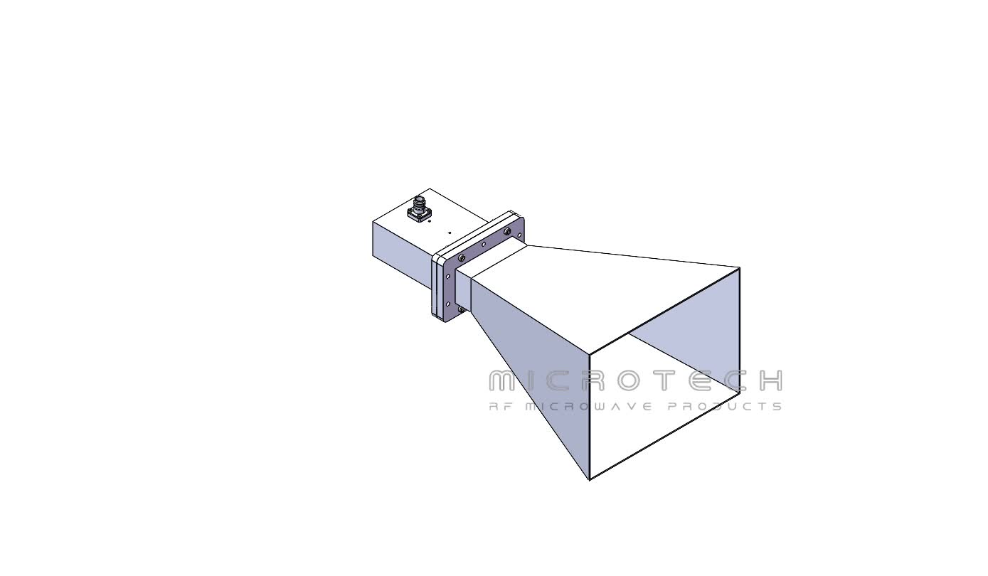 Standard Gain Horn Antenna 15dBi Typ. Gain, 1.70-2.60 GHz Frequency Range