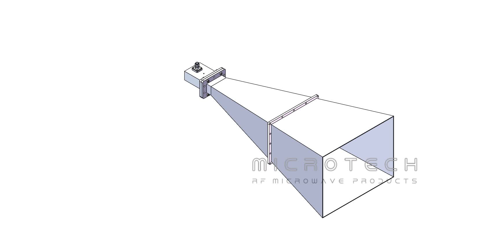 Standard Gain Horn Antenna 20dBi Typ. Gain, 2.60-3.95 GHz Frequency Range