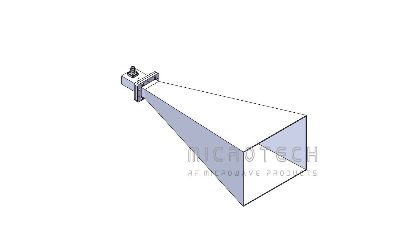 Standard Gain Horn Antenna 20dBi Typ. Gain, 3.30-4.90 GHz Frequency Range