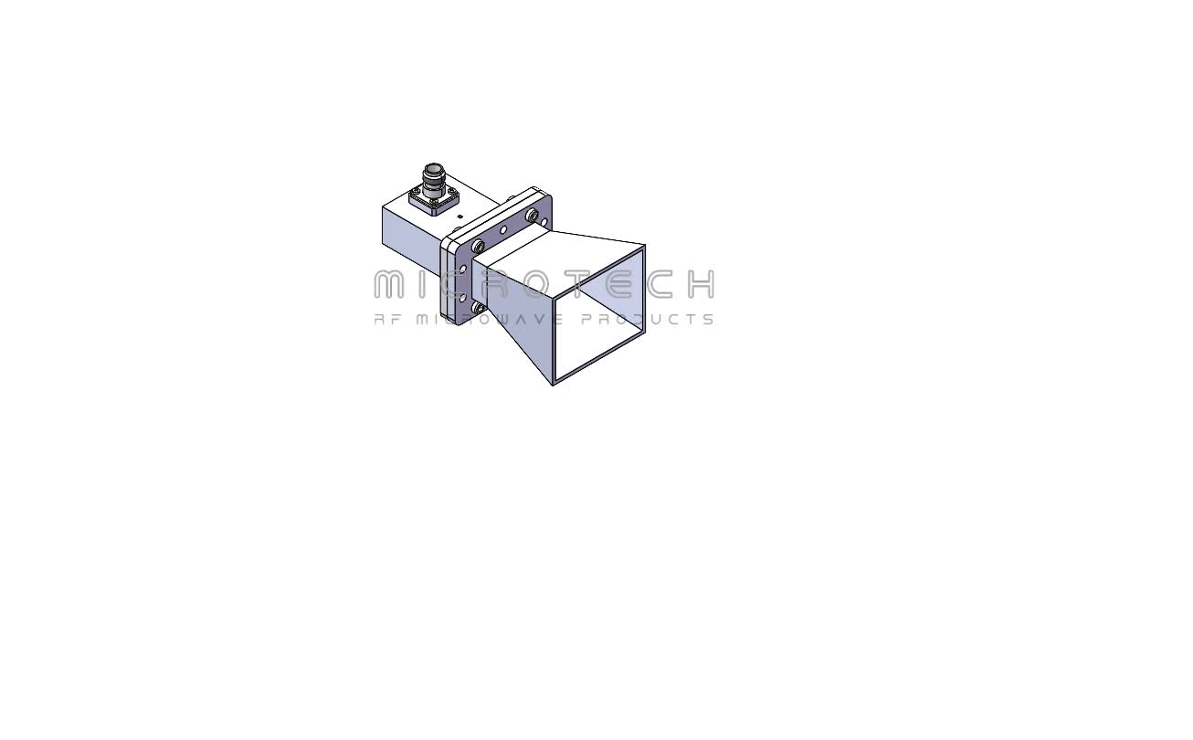 Standard Gain Horn Antenna 10dBi Typ. Gain, 3.30-4.90 GHz Frequency Range