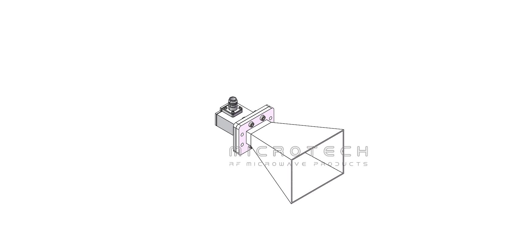 Standard Gain Horn Antenna 15dBi Typ. Gain, 3.95-5.85 GHz Frequency Range