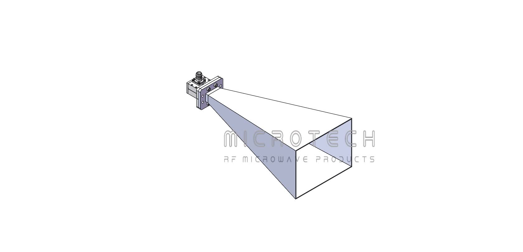 Standard Gain Horn Antenna 20dBi Typ. Gain, 4.90-7.05 GHz Frequency Range