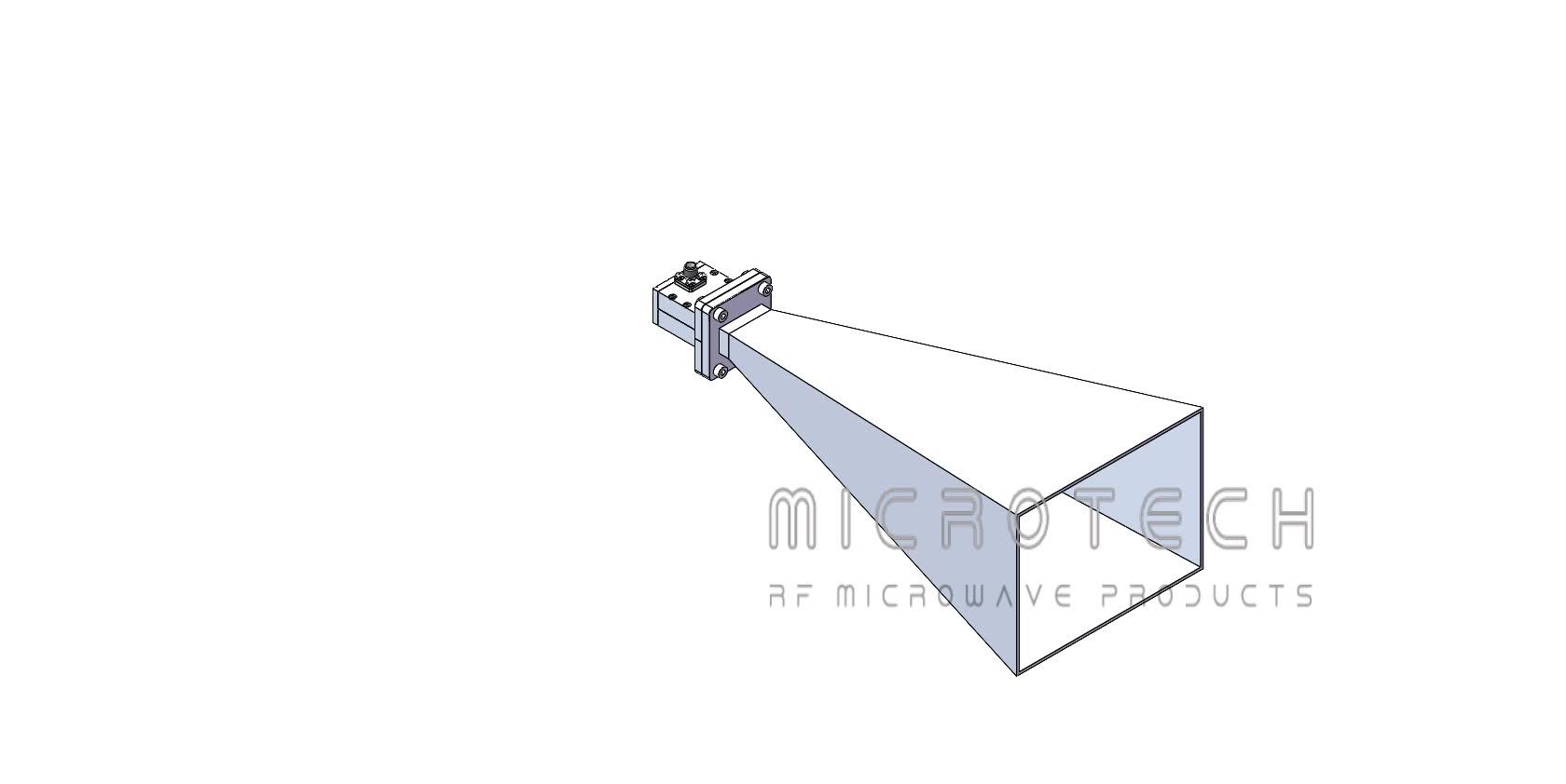 Standard Gain Horn Antenna 20dBi Typ.Gain, 6.57-9.99 GHz Frequency Range