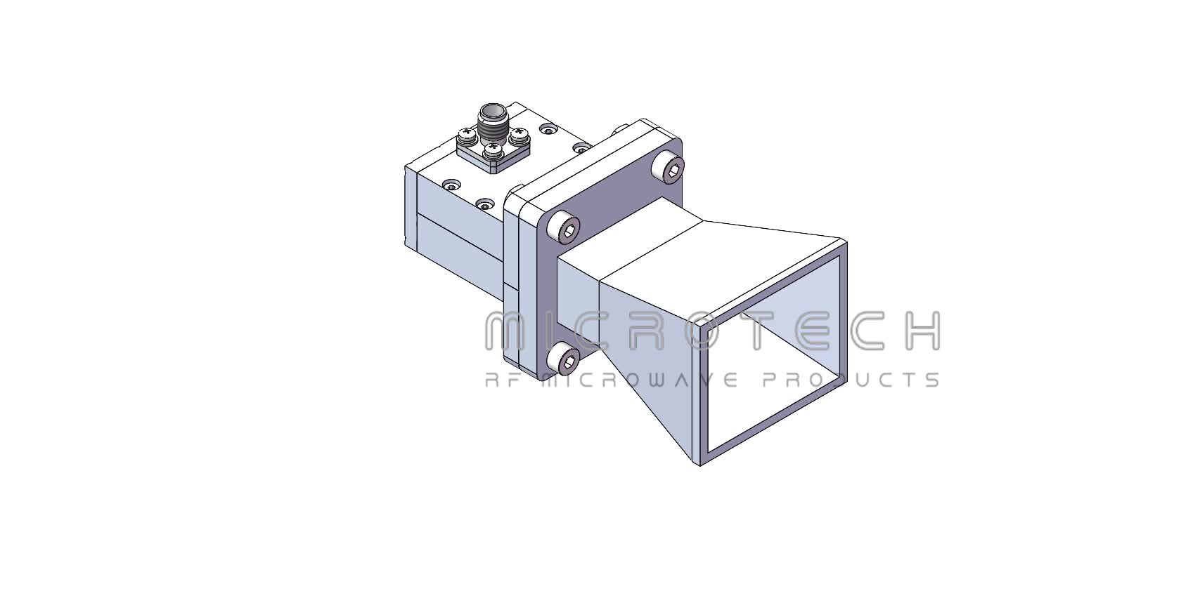 Standard Gain Horn Antenna 10dBi Typ. Gain, 6.57-9.99 GHz Frequency Range