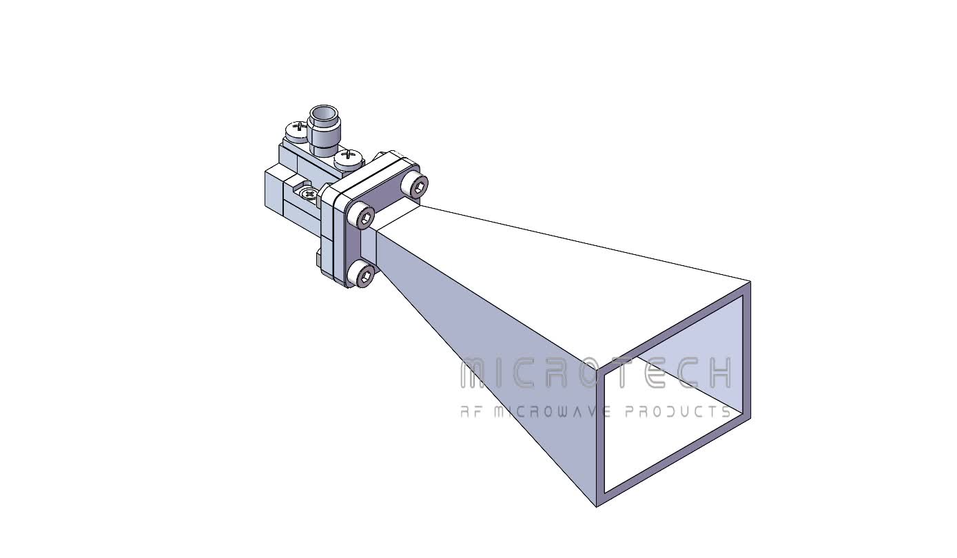 Standard Gain Horn Antenna 20dBi Typ. Gain, 26.5-40 GHz Frequency Range 